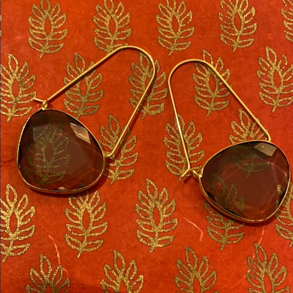 🆕 Anthropologie Semi Precious Drop Earrings 🆕 - Picture 2 of 3